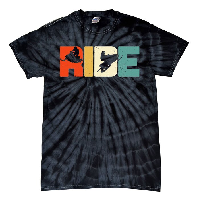 Snowmobile Ride Snowmobiling Motor Sled Winter Sport Gift Tie-Dye T-Shirt