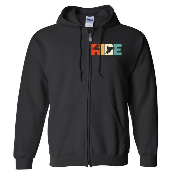 Snowmobile Ride Snowmobiling Motor Sled Winter Sport Gift Full Zip Hoodie