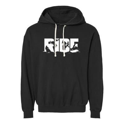 Snowmobile Ride Snowmobiling Winter Sport Gift Garment-Dyed Fleece Hoodie