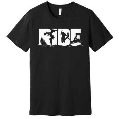 Snowmobile Ride Snowmobiling Winter Sport Gift Premium T-Shirt