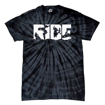 Snowmobile Ride Snowmobiling Winter Sport Gift Tie-Dye T-Shirt