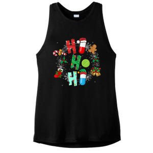 Snow Reindeer Santa Claus Pharmacy Crew Christmas Funny Gift Ladies PosiCharge Tri-Blend Wicking Tank