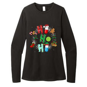 Snow Reindeer Santa Claus Pharmacy Crew Christmas Funny Gift Womens CVC Long Sleeve Shirt