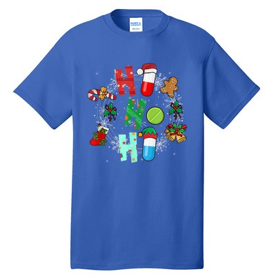 Snow Reindeer Santa Claus Pharmacy Crew Christmas Funny Gift Tall T-Shirt