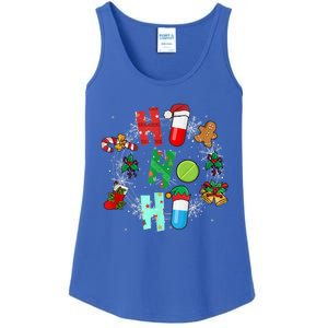 Snow Reindeer Santa Claus Pharmacy Crew Christmas Funny Gift Ladies Essential Tank