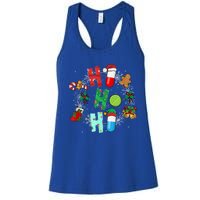 Snow Reindeer Santa Claus Pharmacy Crew Christmas Funny Gift Women's Racerback Tank