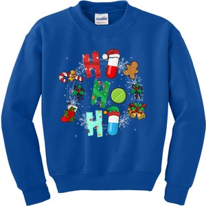 Snow Reindeer Santa Claus Pharmacy Crew Christmas Funny Gift Kids Sweatshirt