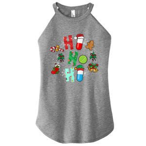 Snow Reindeer Santa Claus Pharmacy Crew Christmas Funny Gift Women's Perfect Tri Rocker Tank