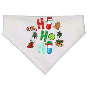 Snow Reindeer Santa Claus Pharmacy Crew Christmas Funny Gift USA-Made Doggie Bandana