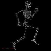 Skeleton Running Drawstring Bag