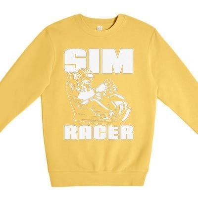 Sim Racer Simulation Gaming Race Car Sim Racing Premium Crewneck Sweatshirt