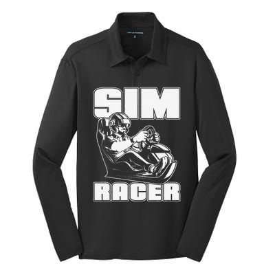 Sim Racer Simulation Gaming Race Car Sim Racing Silk Touch Performance Long Sleeve Polo