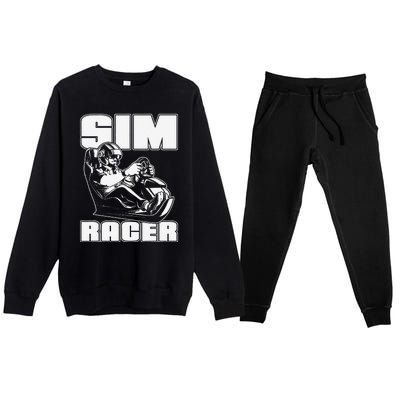 Sim Racer Simulation Gaming Race Car Sim Racing Premium Crewneck Sweatsuit Set