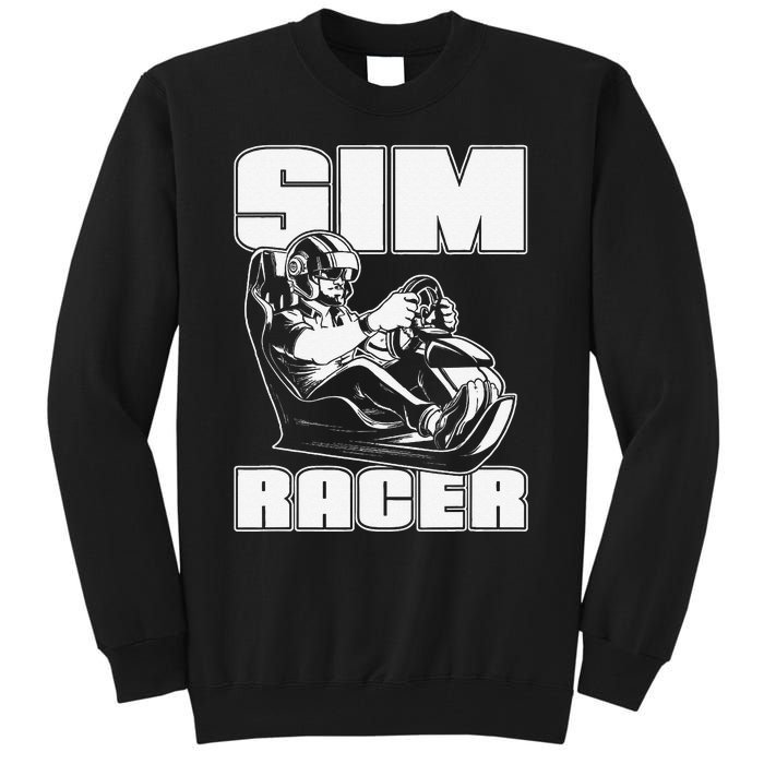 Sim Racer Simulation Gaming Race Car Sim Racing Tall Sweatshirt