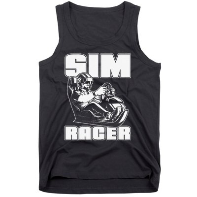 Sim Racer Simulation Gaming Race Car Sim Racing Tank Top