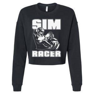 Sim Racer Simulation Gaming Race Car Sim Racing Cropped Pullover Crew