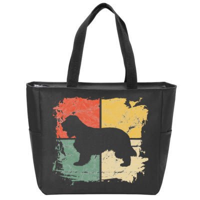 Square Retro Spaniel Owner Gift Dog English Cocker Dad Mom Zip Tote Bag