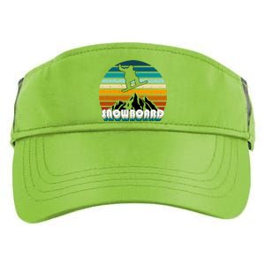 Snowboard Retro Sunset Adult Drive Performance Visor