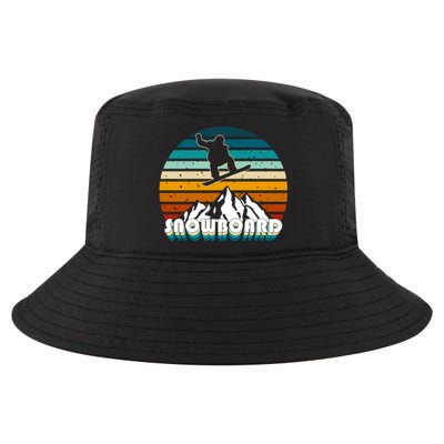 Snowboard Retro Sunset Cool Comfort Performance Bucket Hat