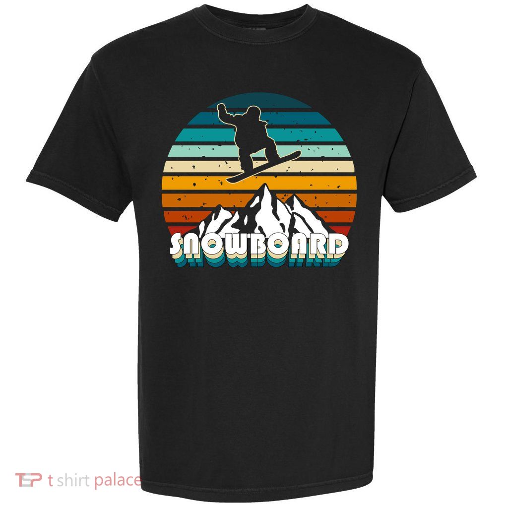 Snowboard Retro Sunset Garment-Dyed Heavyweight T-Shirt