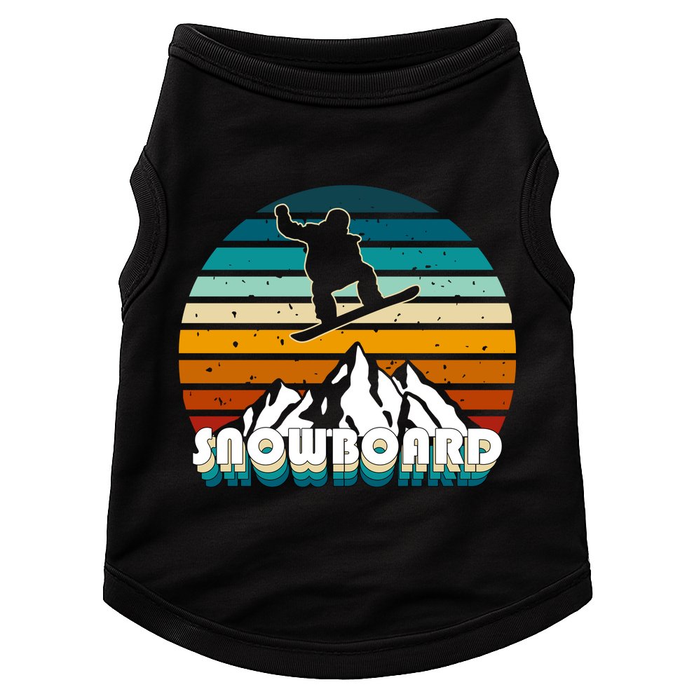 Snowboard Retro Sunset Doggie Tank