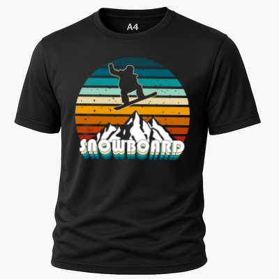 Snowboard Retro Sunset Performance Shirt