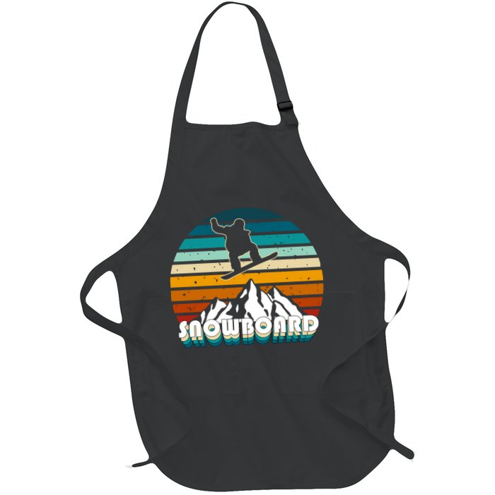 Snowboard Retro Sunset Apron