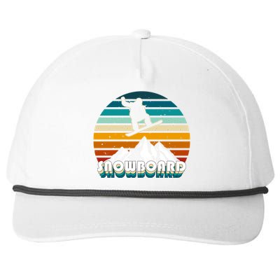 Snowboard Retro Sunset Snapback Five-Panel Rope Hat