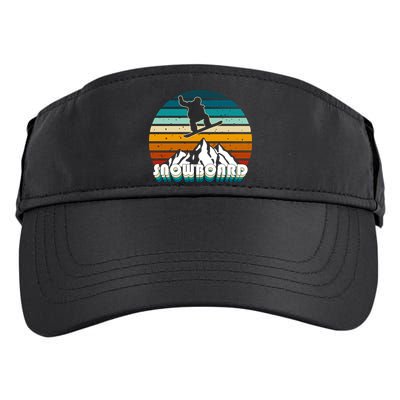 Snowboard Retro Sunset Adult Drive Performance Visor