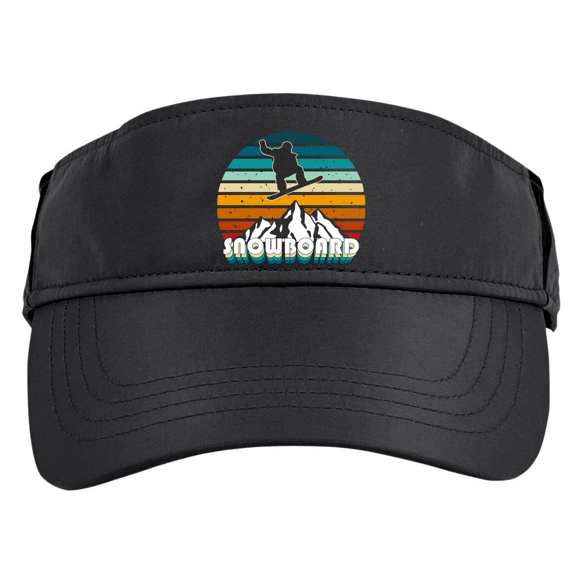 Snowboard Retro Sunset Adult Drive Performance Visor