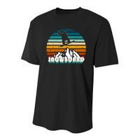 Snowboard Retro Sunset Youth Performance Sprint T-Shirt