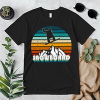 Snowboard Retro Sunset Premium T-Shirt