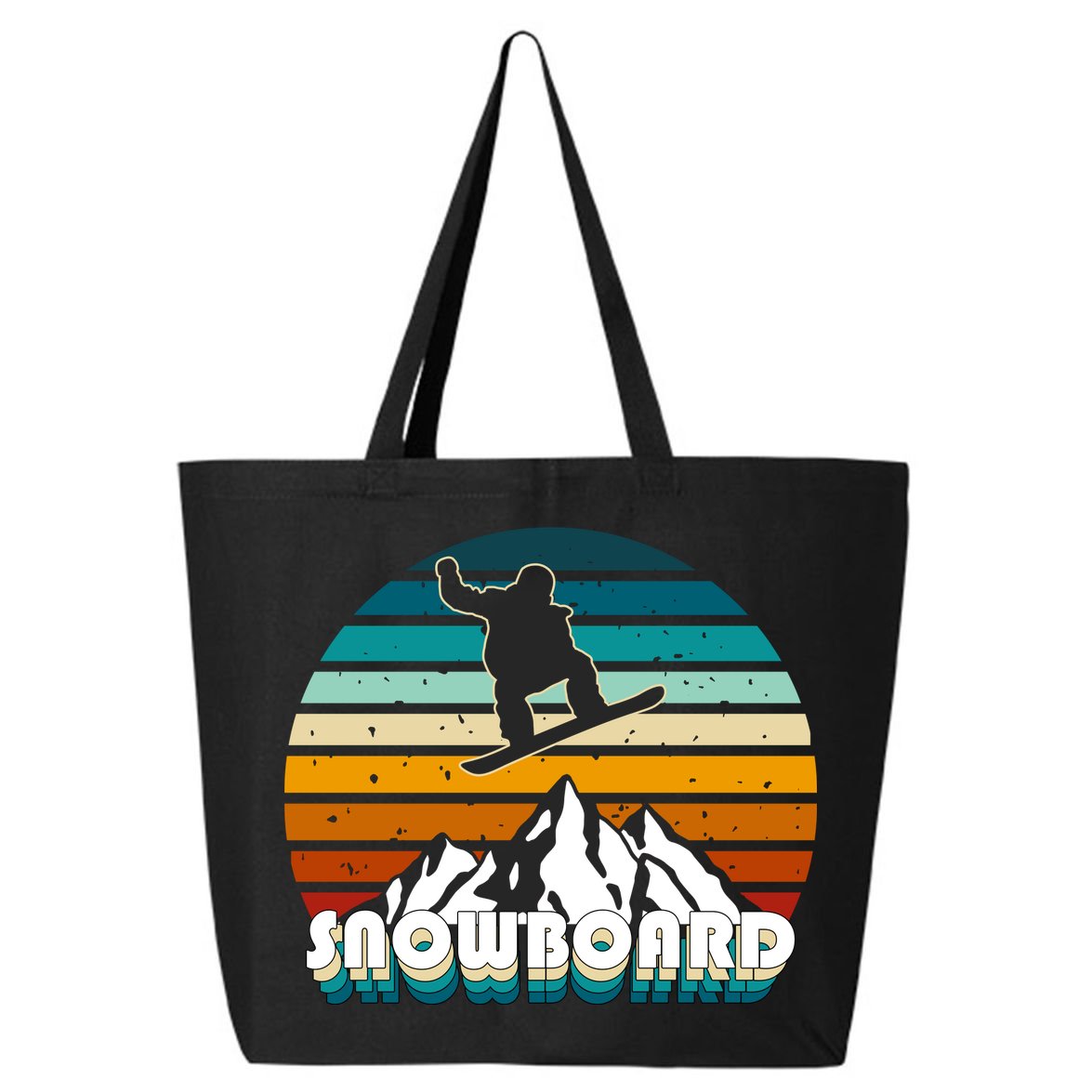 Snowboard Retro Sunset 25L Jumbo Tote