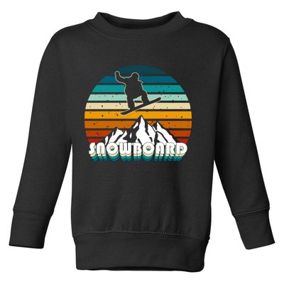 Snowboard Retro Sunset Toddler Sweatshirt