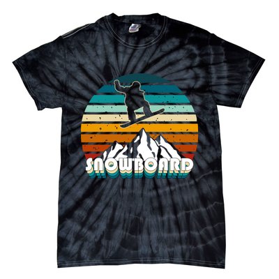 Snowboard Retro Sunset Tie-Dye T-Shirt