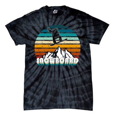 Snowboard Retro Sunset Tie-Dye T-Shirt