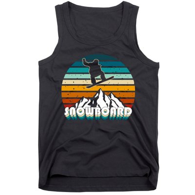 Snowboard Retro Sunset Tank Top
