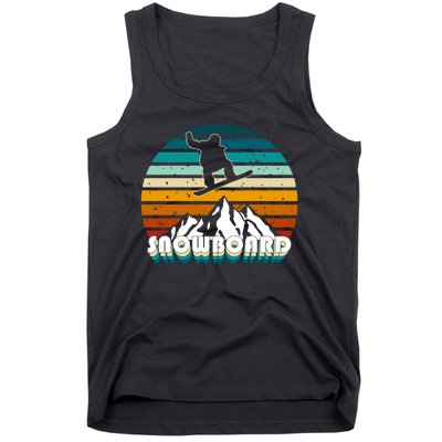 Snowboard Retro Sunset Tank Top