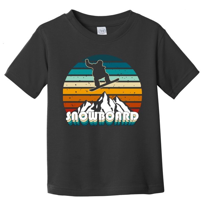 Snowboard Retro Sunset Toddler T-Shirt