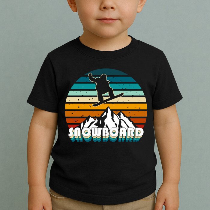 Snowboard Retro Sunset Toddler T-Shirt