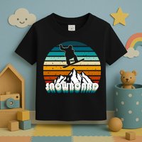 Snowboard Retro Sunset Toddler T-Shirt