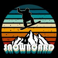 Snowboard Retro Sunset Toddler T-Shirt
