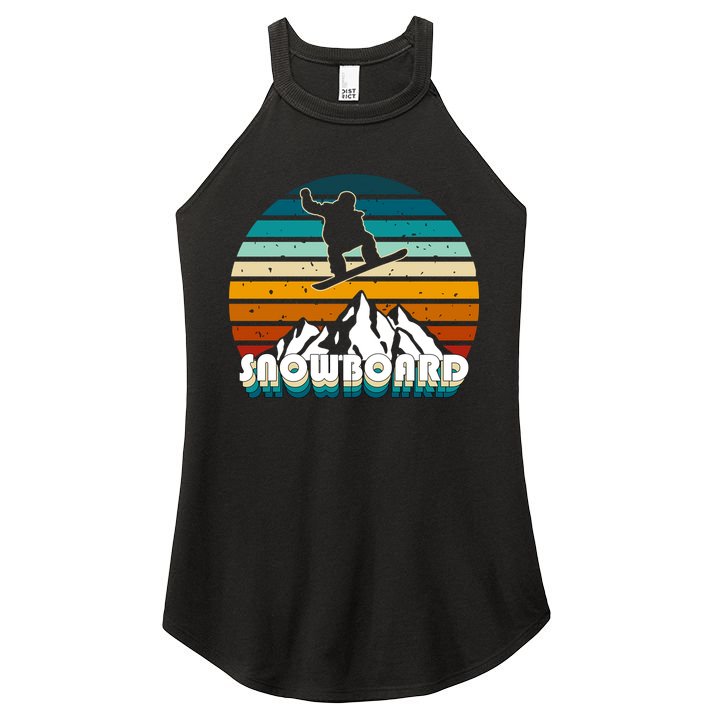 Snowboard Retro Sunset Women's Perfect Tri Rocker Tank