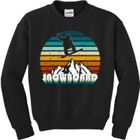 Snowboard Retro Sunset Kids Sweatshirt