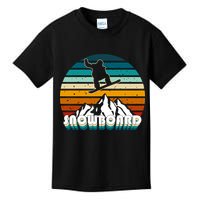 Snowboard Retro Sunset Kids T-Shirt