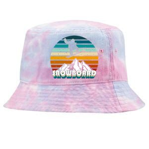 Snowboard Retro Sunset Tie-Dyed Bucket Hat