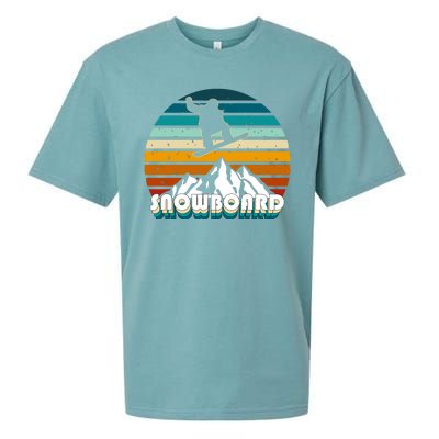 Snowboard Retro Sunset Sueded Cloud Jersey T-Shirt