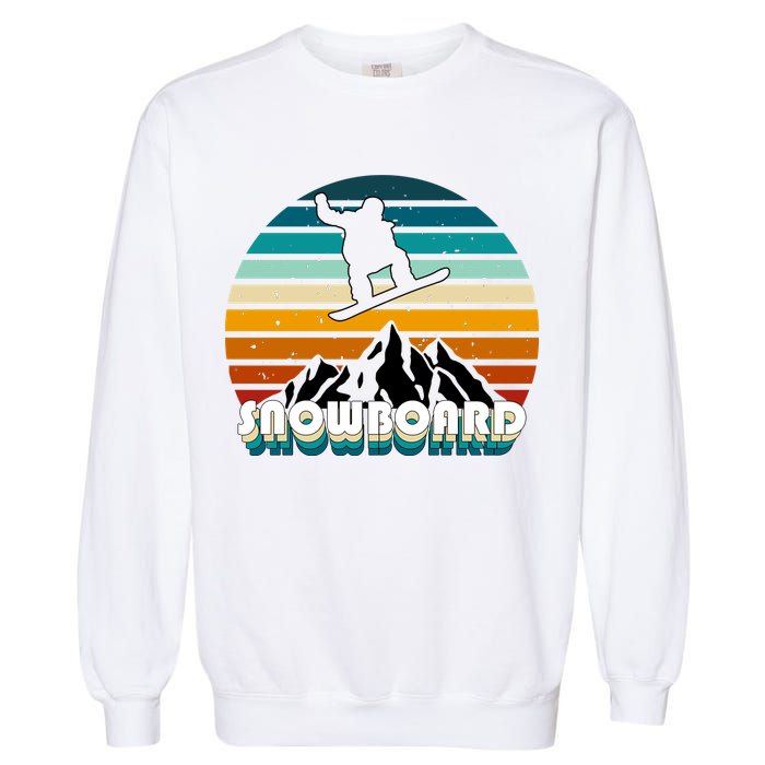 Snowboard Retro Sunset Garment-Dyed Sweatshirt