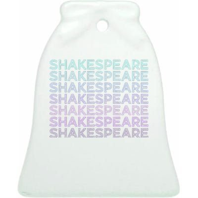 Shakespeare Retro Ceramic Bell Ornament