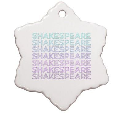 Shakespeare Retro Ceramic Star Ornament